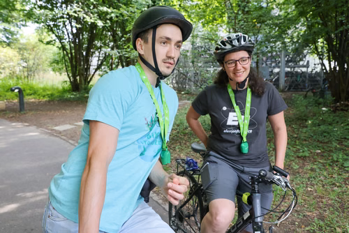 Evénement festif lors de la clôture de Bike to Work