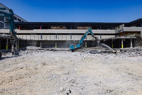 Chantier Double Deck / Démolition de l'Escalier sur l'Esplanade