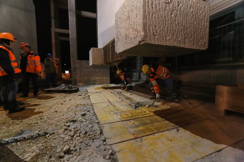 Chantier station métro M1 Passerelle 