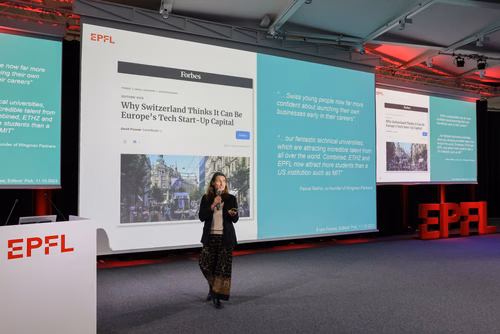 13th edition of the Startup Champions Seed Night 2024 at the Rolex Forum at EPFL.