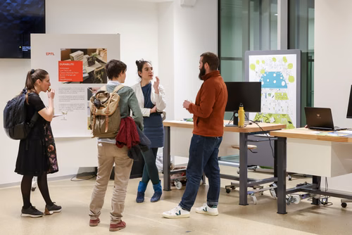 The new mechanical and electronic prototyping Discovery Learning Lab – known as the Student Prototyping and Outreach Tank, or “SPOT” for short – opened its doors. Evening with the Students. (Discovery Learning Lab)