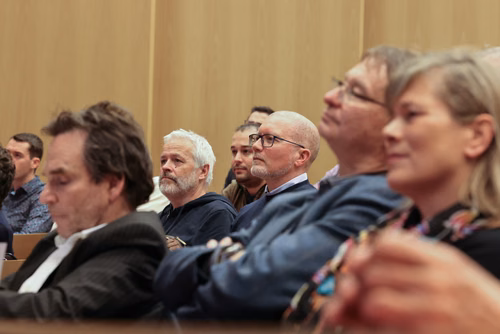 Introduction by Dean Katrin Beyer and Prof. Stephen Foster (President of the International Federation for Structural Concrete, fib). Lecture by Prof. Aurelio Muttoni, conclusion by Prof. Andreas Mortensen (EPFL Associate Vice President for Research).