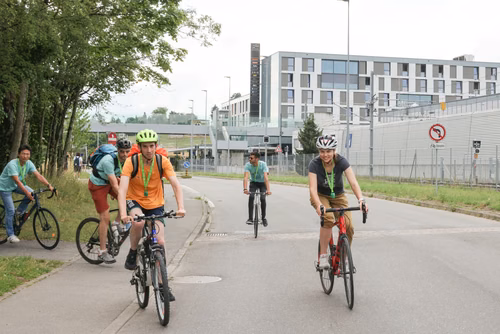 Evénement festif lors de la clôture de Bike to Work