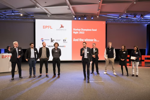 Co-organized by EPFL Alumni, EPFL Vice Presidency for Innovation & venturelab, the Startup Champions Seed Night is an annual startup conference & pitch competition bringing together the most promising entrepreneurs from EPFL and the rest of Switzerland, angel investors, mentors, industry leaders and local researchers and student.