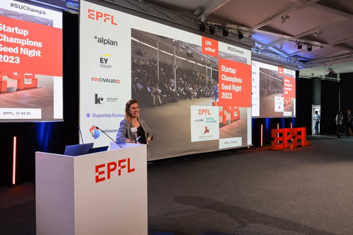 12th edition of the Startup Champions Seed Night 2023 at the Rolex Forum at EPFL
