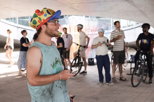 Festive event at the closing of Bike to Work 