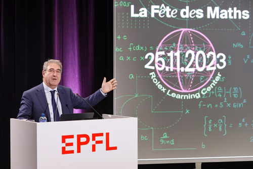 Cérémonie officielle promouvant l'excellence mathématique à l'EPFL, notamment en présence de notre lauréat et notre lauréate du médaille Fields.