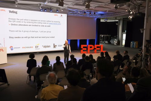 Co-organized by EPFL Alumni, EPFL Vice Presidency for Innovation & venturelab, the Startup Champions Seed Night is an annual startup conference & pitch competition bringing together the most promising entrepreneurs from EPFL and the rest of Switzerland, angel investors, mentors, industry leaders and local researchers and student.