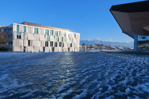 Campus sous la neige