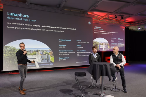 13th edition of the Startup Champions Seed Night 2024 at the Rolex Forum at EPFL.
