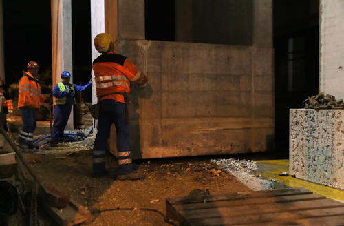 Chantier station métro M1 Passerelle 