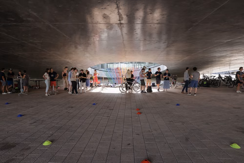 Festive event at the closing of Bike to Work 