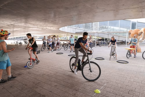 Festive event at the closing of Bike to Work 