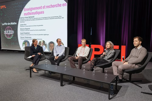 Cérémonie officielle promouvant l'excellence mathématique à l'EPFL, notamment en présence de notre lauréat et notre lauréate du médaille Fields.