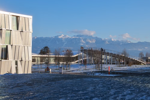 Campus sous la neige