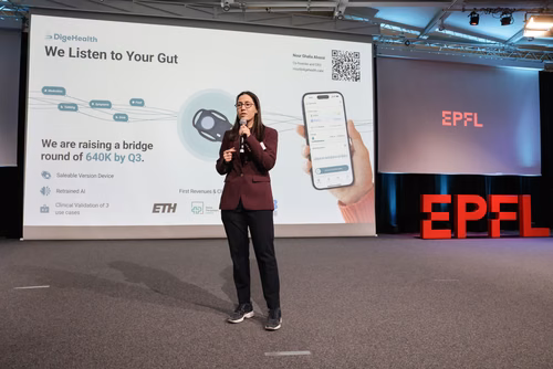 The 14th edition of Startup Champions Seed Night stood out for its celebration of 20 promising startups, competing in a highly anticipated pitch contest. With more than 500 attendees both at EPFL and online, the event united budding entrepreneurs from EPFL and the Canton of Vaud, alongside angel investors, mentors, industry leaders, and researchers. The evening demonstrated the strength of innovation coming out of the region.