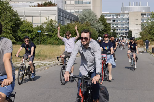 Festive event at the closing of Bike to Work 