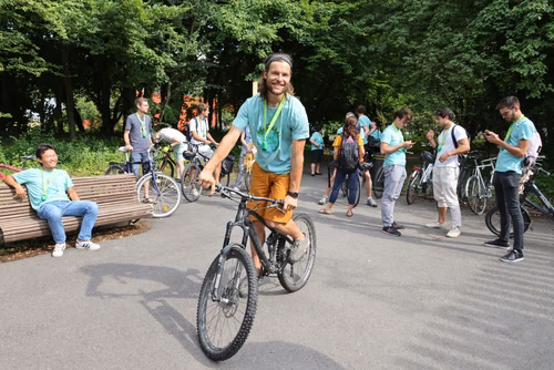 Evénement festif lors de la clôture de Bike to Work