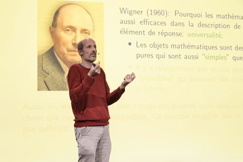 Cérémonie officielle promouvant l'excellence mathématique à l'EPFL, notamment en présence de notre lauréat et notre lauréate du médaille Fields.
