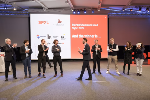 Co-organized by EPFL Alumni, EPFL Vice Presidency for Innovation & venturelab, the Startup Champions Seed Night is an annual startup conference & pitch competition bringing together the most promising entrepreneurs from EPFL and the rest of Switzerland, angel investors, mentors, industry leaders and local researchers and student.