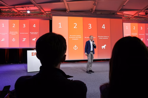 13th edition of the Startup Champions Seed Night 2024 at the Rolex Forum at EPFL.
