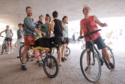 Festive event at the closing of Bike to Work 