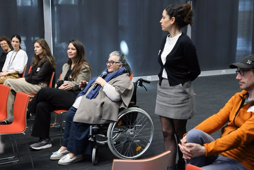 Séance d'information et de présentation des résultats de recherche sur la maladie de Parkinson au Campus Biotech Genève.