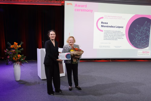 La Fondation WISH de l’EPFL remet cette année son prix Erna Hamburger à la chimiste Rosa Menéndez López pour ses contributions dans les domaines de la science, de l’ingénierie et de la société.