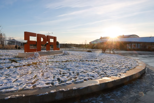Campus sous la neige