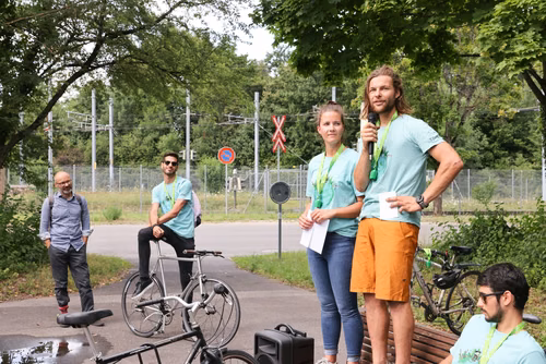 Evénement festif lors de la clôture de Bike to Work