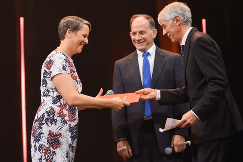 At the graduation ceremony held on Saturday morning, the students received their Master's degree in front of a crowd of 3,000 people made up of family and friends, professors and special EPFL guests.